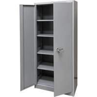 Storage Cabinet, Steel, 4 Shelves, 66" H x 30" W x 15" D, Grey Nuna Depot Inc.