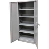 Storage Cabinet, Steel, 4 Shelves, 66" H x 30" W x 15" D, Grey Nuna Depot Inc.