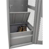 Gear Locker with Door, Steel, 24" W x 24" D x 72" H, Grey Nuna Depot Inc.