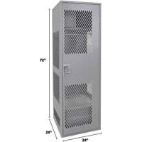 Gear Locker with Door, Steel, 24" W x 24" D x 72" H, Grey Nuna Depot Inc.