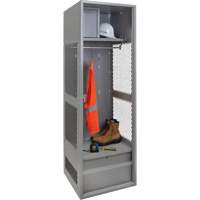Gear Locker, Steel, 24" W x 24" D x 72" H, Grey Nuna Depot Inc.