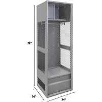 Gear Locker, Steel, 24" W x 24" D x 72" H, Grey Nuna Depot Inc.