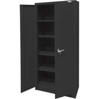 Storage Cabinet, Steel, 4 Shelves, 66" H x 30" W x 15" D, Black Nuna Depot Inc.