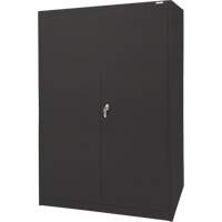 Armoire d'entreposage, Acier, 4 Tablettes, 78" h x 48" la x 24" P, Noir Nuna Depot Inc.