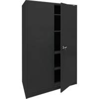 Armoire d'entreposage, Acier, 4 Tablettes, 78" h x 48" la x 24" P, Noir Nuna Depot Inc.
