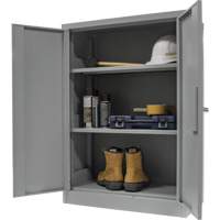 Counter-High Storage Cabinet, Steel, 2 Shelves, 42" H x 48" W x 24" D, Grey Nuna Depot Inc.