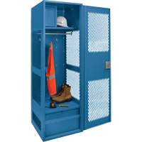 Gear Locker with Door, Steel, 24" W x 18" D x 72" H, Dark Blue Nuna Depot Inc.