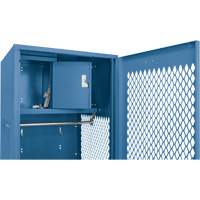 Gear Locker with Door, Steel, 24" W x 18" D x 72" H, Dark Blue Nuna Depot Inc.