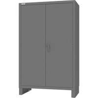 Armoire avec barre de suspension et portes encastr&eacute;es standards, Acier, 78" h x 48" la x 24" P, Gris Nuna Depot Inc.