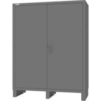 Armoire avec barre de suspension et portes encastr&eacute;es standards, Acier, 78" h x 60" la x 24" P, Gris Nuna Depot Inc.