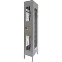 Vented Lockers, 12" x 18" x 78", Steel, Grey, Knocked Down, Perforated Nuna Depot Inc.