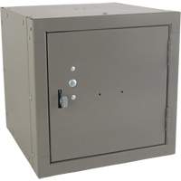 Stackable Cube Locker, 12" x 12" x 12", Steel, Grey, Knocked Down Nuna Depot Inc.