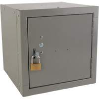 Stackable Cube Locker, 12" x 12" x 12", Steel, Grey, Knocked Down Nuna Depot Inc.