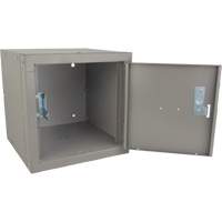 Stackable Cube Locker, 12" x 12" x 12", Steel, Grey, Knocked Down Nuna Depot Inc.