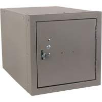 Stackable Cube Locker, 12" x 18" x 12", Steel, Grey, Knocked Down Nuna Depot Inc.