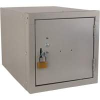 Stackable Cube Locker, 12" x 18" x 12", Steel, Grey, Knocked Down Nuna Depot Inc.