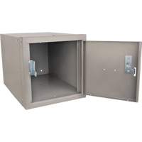 Stackable Cube Locker, 12" x 18" x 12", Steel, Grey, Knocked Down Nuna Depot Inc.