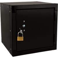 Stackable Cube Locker, 12" x 12" x 12", Steel, Black, Knocked Down Nuna Depot Inc.