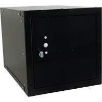 Stackable Cube Locker, 12" x 18" x 12", Steel, Black, Knocked Down Nuna Depot Inc.
