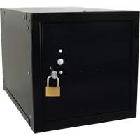 Stackable Cube Locker, 12" x 18" x 12", Steel, Black, Knocked Down Nuna Depot Inc.