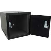 Stackable Cube Locker, 12" x 18" x 12", Steel, Black, Knocked Down Nuna Depot Inc.