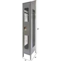 Casiers ventil&eacute;s, 12" x 18" x 88", Acier, Gris, D&eacute;mont&eacute;, Perfor&eacute; Nuna Depot Inc.