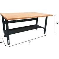 Industrial Modular Workbench, 1000 lbs. Cap., 72" W x 48" D Nuna Depot Inc.