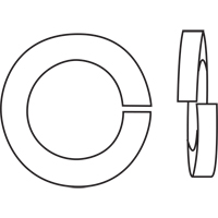 Rondelle d'arr&ecirc;t fendue, 1/4", Zinc jaune Nuna Depot Inc.