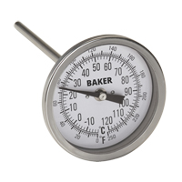 Bi-Metal Thermometers, Contact, Analogue, 0-250°F (-20-120°C) Nuna Depot Inc.