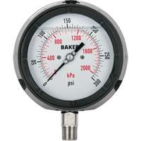 Manom&egrave;tre,  4-1/2", 0 - 15 psi/0 - 100 kPa, Fixation inf&eacute;rieure, Analogique rempli de liquide Nuna Depot Inc.