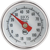 1" Dial Thermometer Celsius Only with Calibration Sleeve, Contact, Analogue, 0.4-230°F (-18-110°C) Nuna Depot Inc.