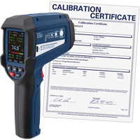 Professional Infrared Thermometer with Integrated Type K Thermocouple & Calibration Certificate, -58 - 3362°F (-50 - 1850°C), 55:1, Adjustable Emmissivity Nuna Depot Inc.