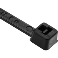 PA66 Cable Ties, 8" Long, 50 lbs. Tensile Strength, Black Nuna Depot Inc.