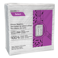 Pro Select 1/8 Fold Dinner Napkins, 1 Ply, 15.5" x 16" Nuna Depot Inc.