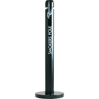 Smokers' Pole Cigarette Receptacle, Free-Standing, Aluminum, 41" Height Nuna Depot Inc.