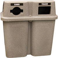 Contenants de recyclage Bullseye, Bord de rue, Plastique, 2 x 22 gal. US Nuna Depot Inc.