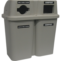 Contenants de recyclage Bullseye, Bord de rue, Plastique, 2 x 22 gal. US Nuna Depot Inc.