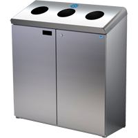 Station de recyclage au sol, Vrac, Acier inoxydable, 42 gal. Nuna Depot Inc.