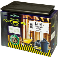 Contractor Liners, Strong, 30" W x 48" L, 2 mils, Black, 121.13 L (32 Gal.) Capacity Nuna Depot Inc.