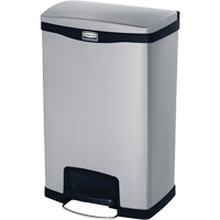 Slim Jim&reg; Waste Container, Stainless Steel, 13 US gal. Capacity Nuna Depot Inc.
