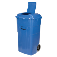 Bac de recyclage roulant, Bord de rue, Poly&eacute;thyl&egrave;ne, 65 gal. US Nuna Depot Inc.