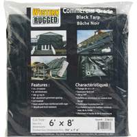 Tarp, Light Industrial Duty, Black, 6' x 8' x 8 mils Nuna Depot Inc.