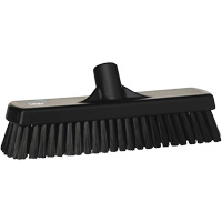 Deck & Wall Scrub Broom, Stiff Bristles, 12", Polyester, Black Nuna Depot Inc.