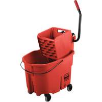 Ensemble de seau pour vadrouille et essoreuse WaveBrake, Pression lat&eacute;rale, 8,75 gal. US (35 pintes), Rouge Nuna Depot Inc.
