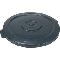Waste Container Lid, Flat Lid, Plastic/Polyethylene, Fits Container Size: 24" Dia. Nuna Depot Inc.