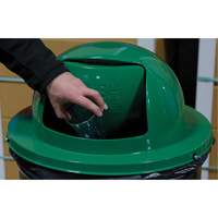 Drum Waste Disposal Top, Dome Lid, Metal, Fits Container Size: 23-1/2" Dia. Nuna Depot Inc.