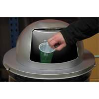 Drum Waste Disposal Top, Dome Lid, Metal, Fits Container Size: 23-1/2" Dia. Nuna Depot Inc.