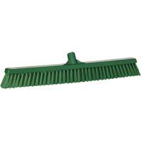 Combo Bristle Push Broom, Coarse/Fine Bristles, 24", Polyester, Green Nuna Depot Inc.