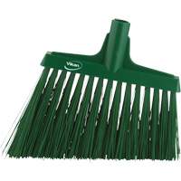 Angle Broom Head, X-Coarse Bristles, 12", Polyester, Green Nuna Depot Inc.