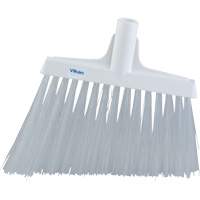 Angle Broom Head, X-Coarse Bristles, 12", Polyester, White Nuna Depot Inc.